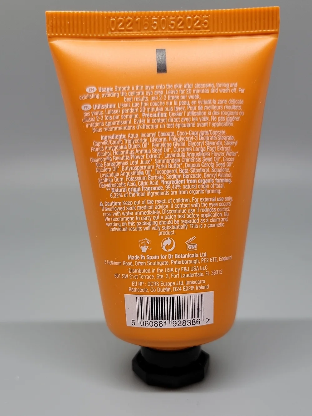 Dr. Botanicals Tumeric Superfood Restoring Treatment Mask